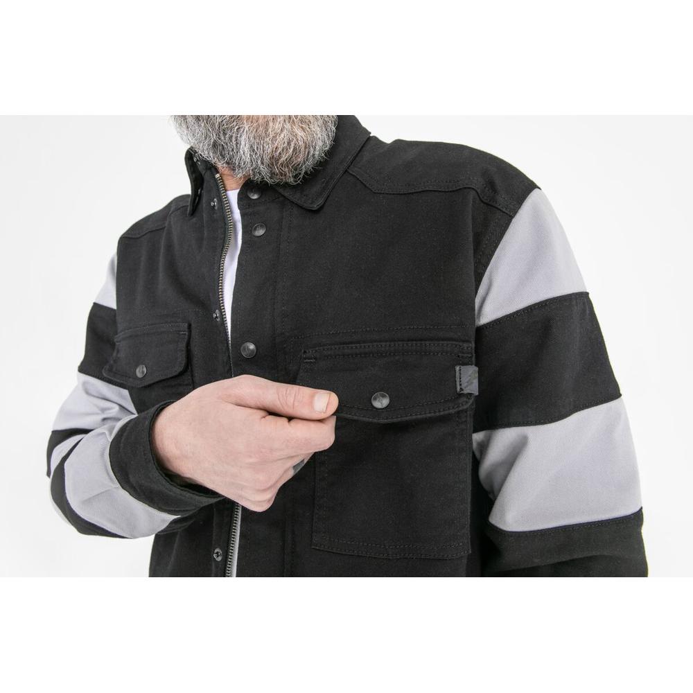 John Doe Motoshirt Prison Textile Jacket Black / White  - FREE UK Shipping, FREE 365 Day Returns | Moto Central