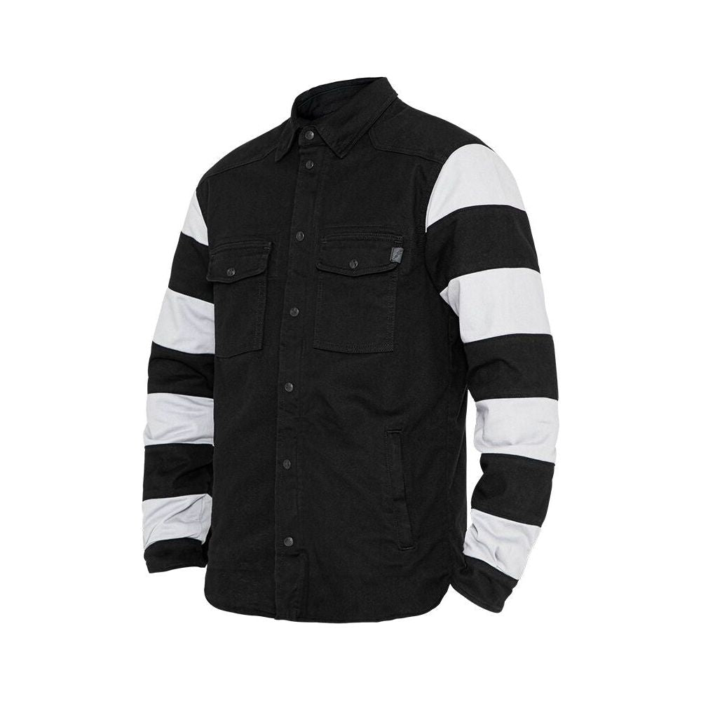 John Doe Motoshirt Prison Textile Jacket Black / White  - FREE UK Shipping, FREE 365 Day Returns | Moto Central