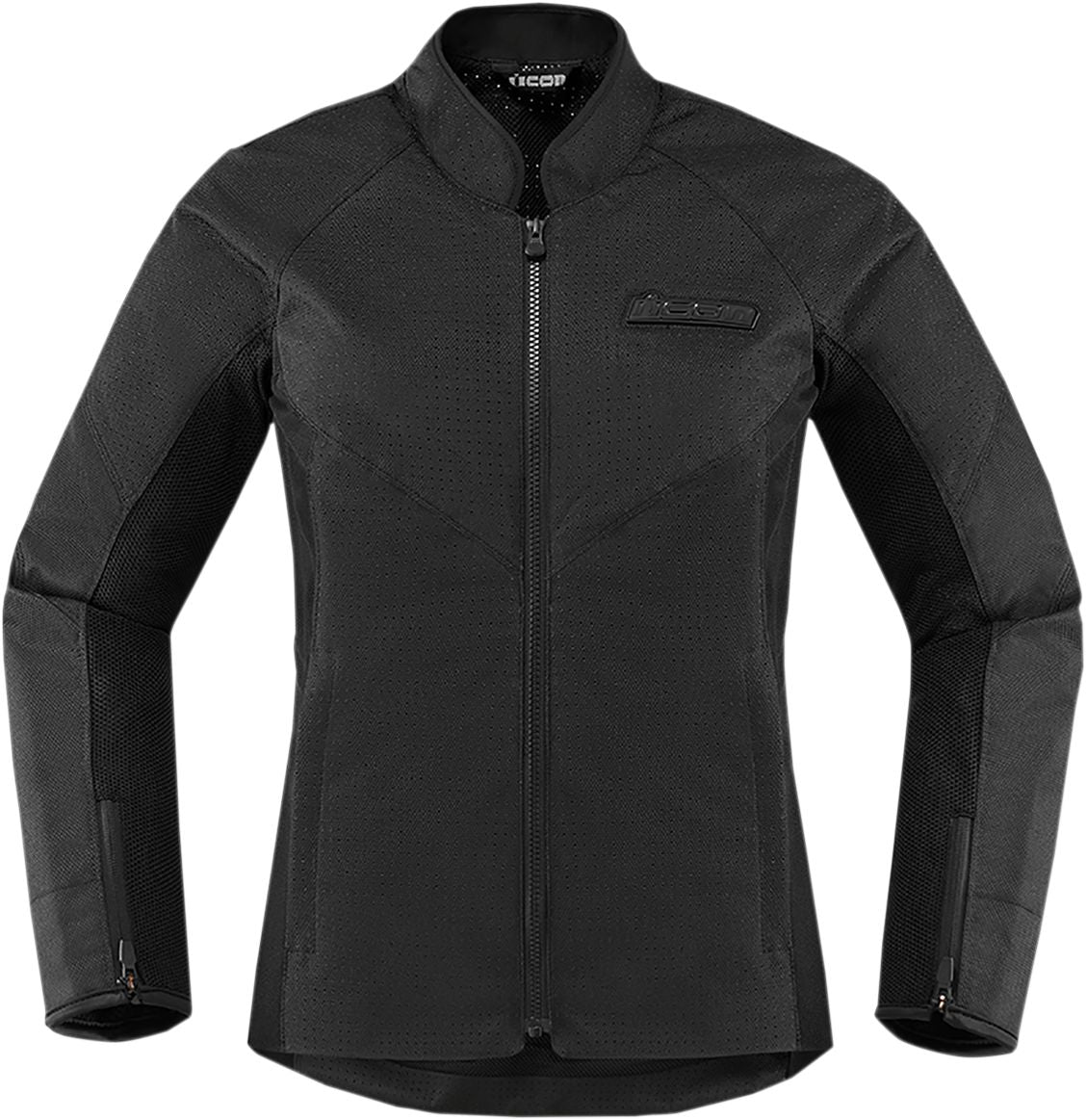 Icon Hooligan Ladies Perforated Textile Jacket Black