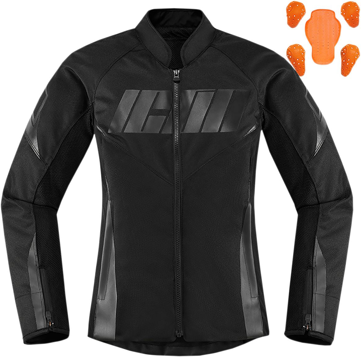 Icon Hooligan Ladies Textile Jacket Black