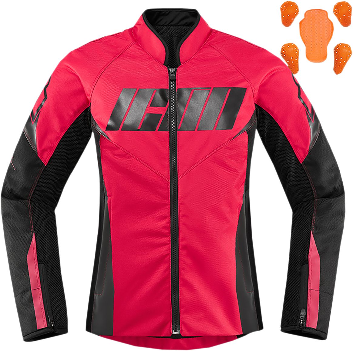 Icon Hooligan Ladies Textile Jacket Rouge