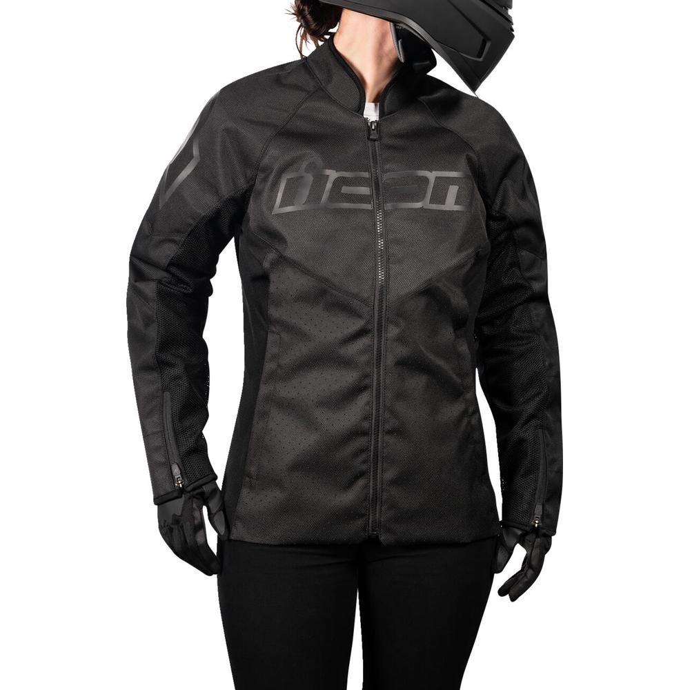 Icon Hooligan CE Ladies Textile Jacket Black - FREE UK Shipping, FREE 365 Day Returns | Moto Central