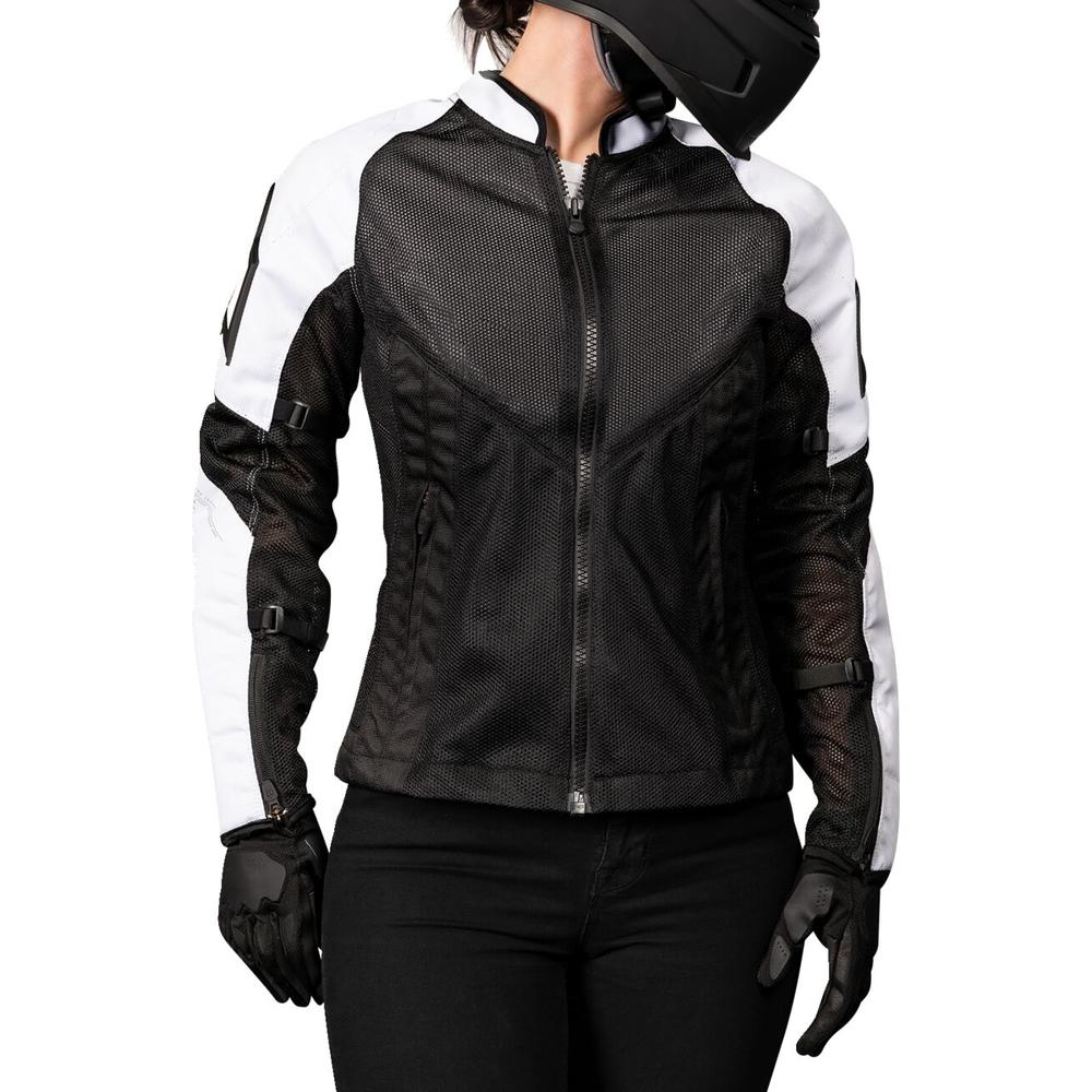 Icon Mesh AF Ladies CE Textile Jacket Black / White