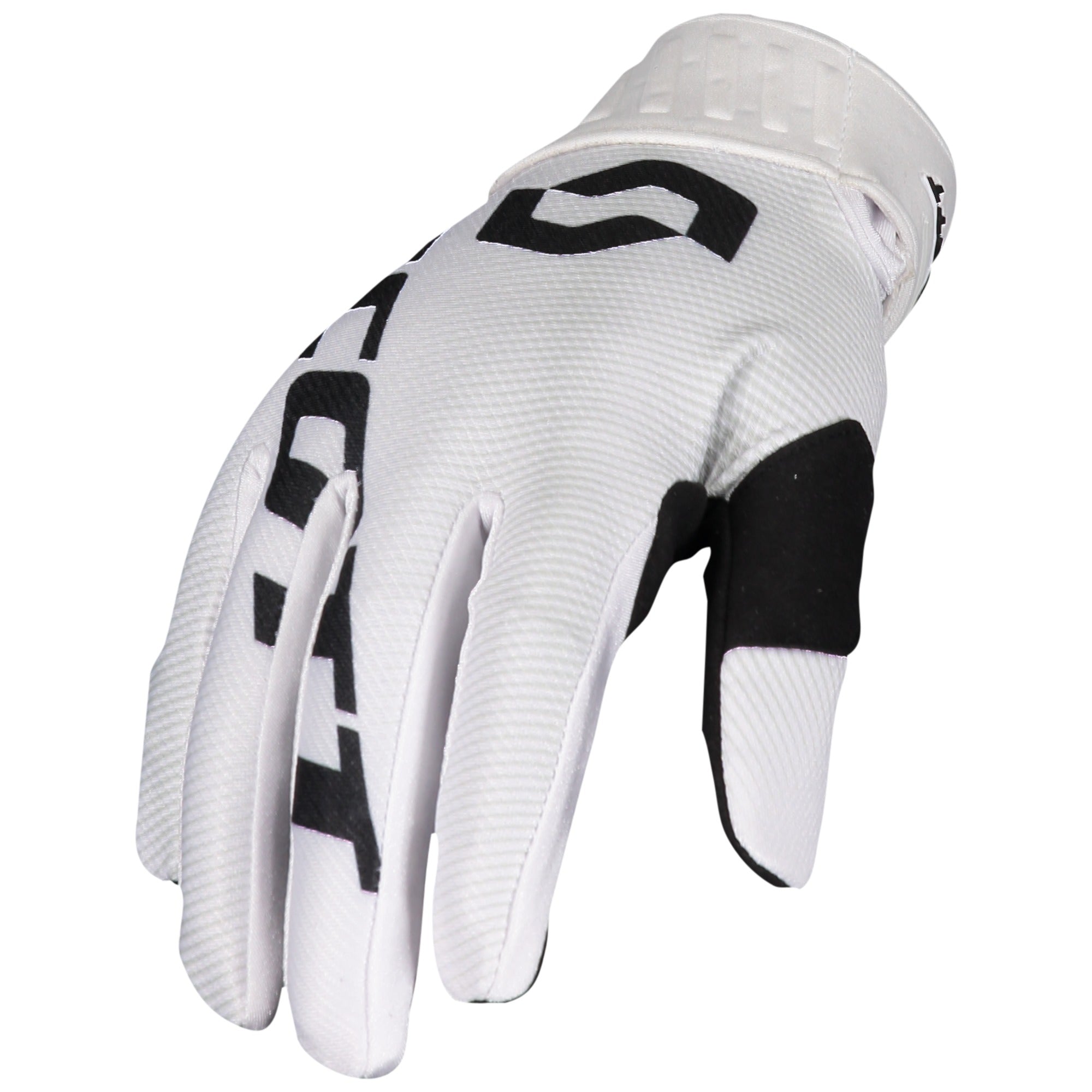 Scott 450 Fury Textile Gloves Black / White  - FREE UK Shipping, FREE 365 Day Returns | Moto Central