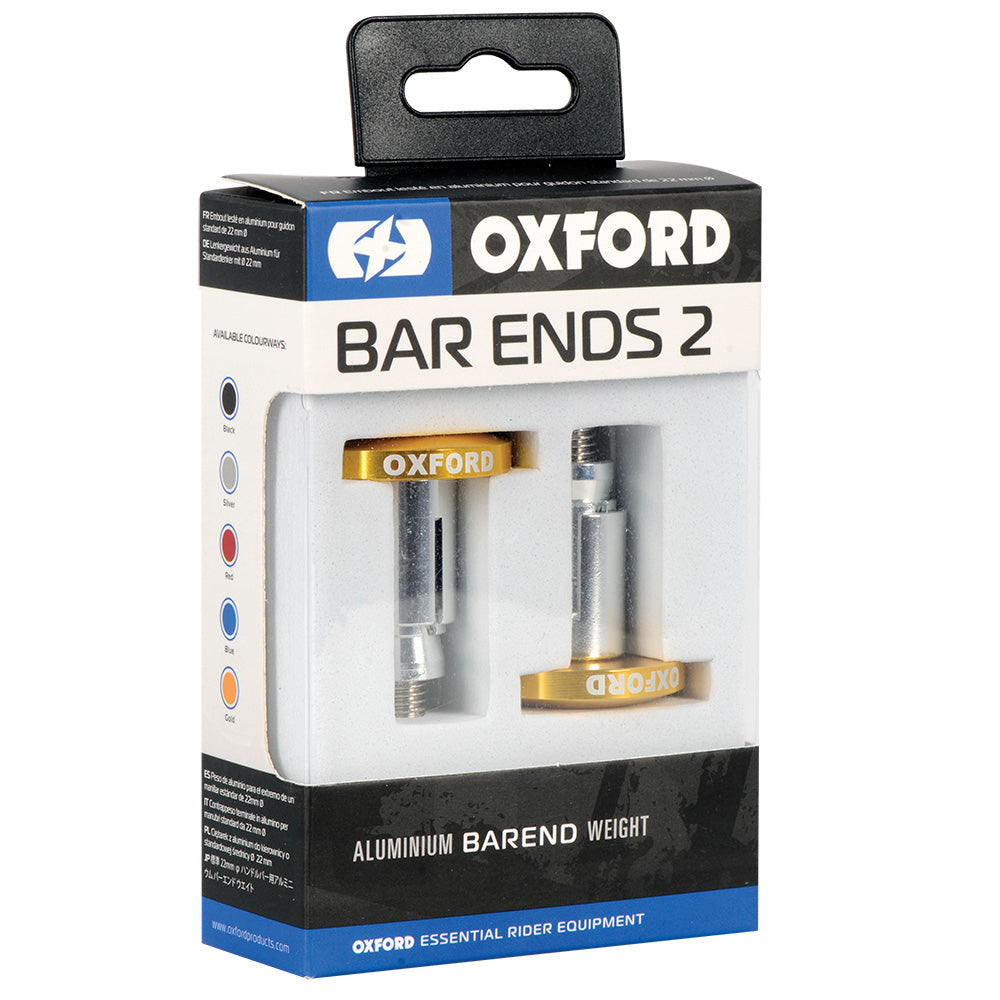 Oxford Handlebar BarEnds 2 Gold - FREE UK Shipping, FREE 365 Day Returns | Moto Central