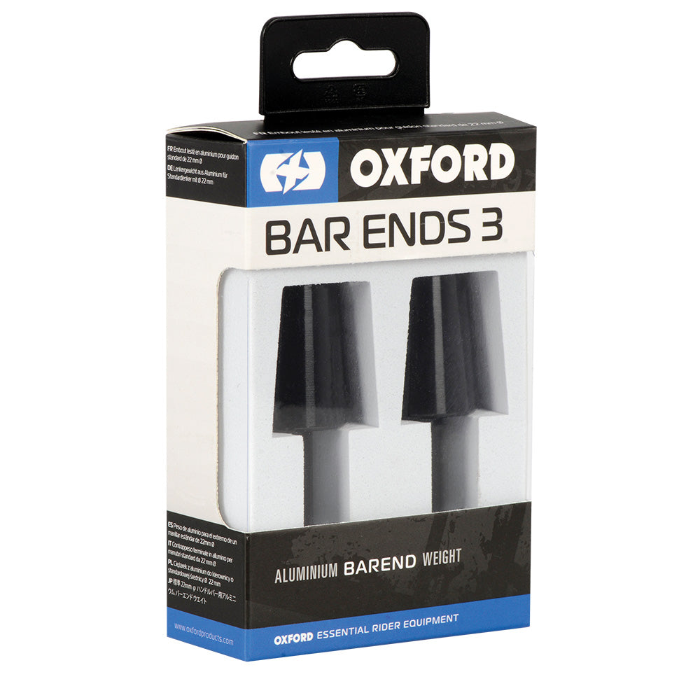 Oxford Handlebar BarEnds 3 Black - FREE UK Shipping, FREE 365 Day Returns | Moto Central