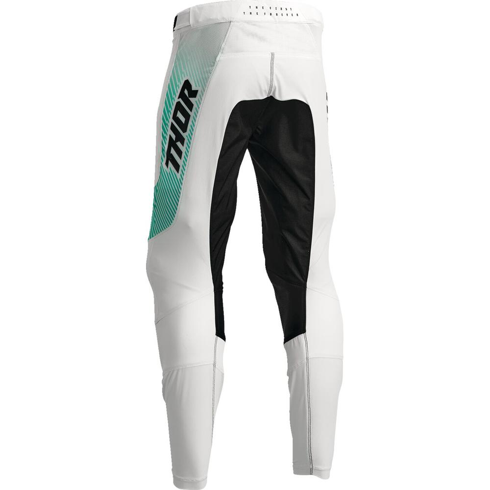 Thor Prime Tech Trouser White/Teal - FREE UK Shipping, FREE 365 Day Returns | Moto Central