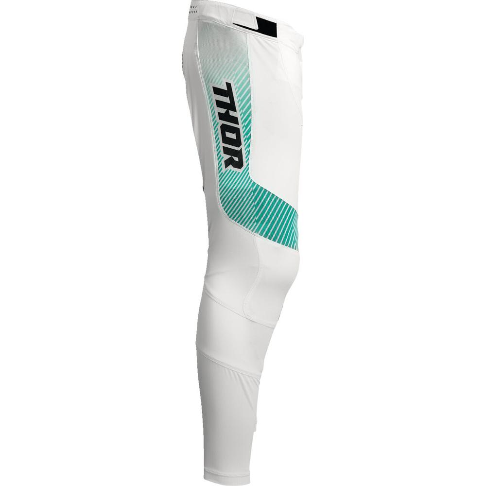 Thor Prime Tech Trouser White/Teal - FREE UK Shipping, FREE 365 Day Returns | Moto Central