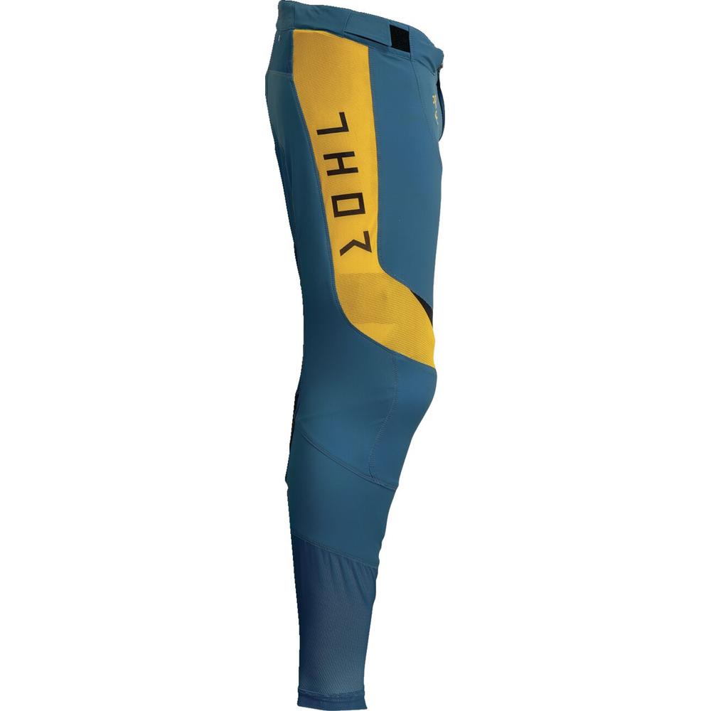 Thor Prime Rival Trouser Teal/Yellow - FREE UK Shipping, FREE 365 Day Returns | Moto Central