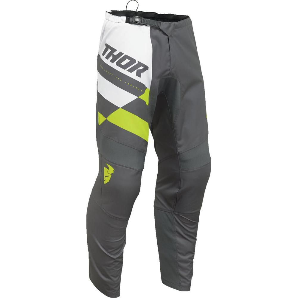 Thor Sector Checker Trouser Grey / Acid Yellow