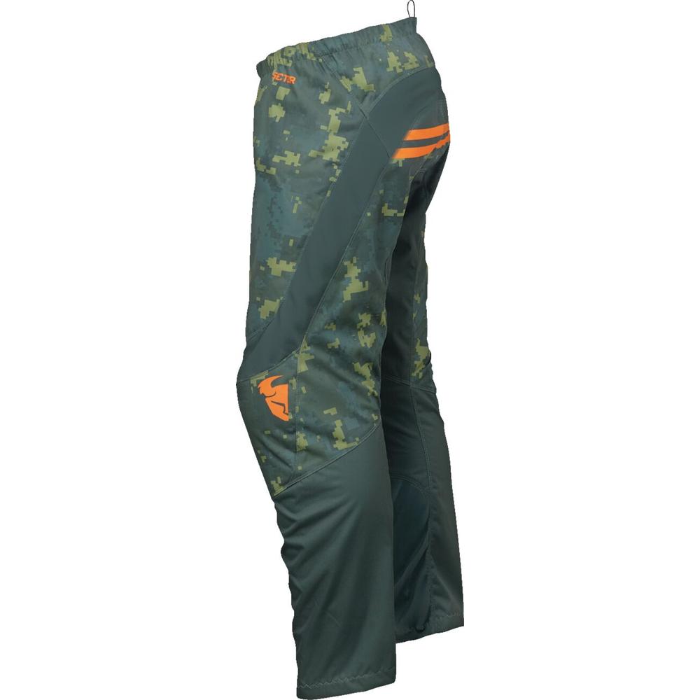 Thor Sector DIGI Trouser Green / Camo - FREE UK Shipping, FREE 365 Day Returns | Moto Central