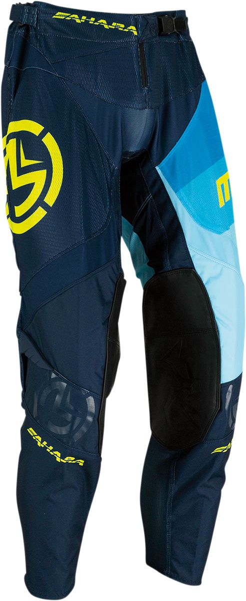 Moose Racing Sahara Textile Trouser Navy / Blue / Hi-Viz Yellow