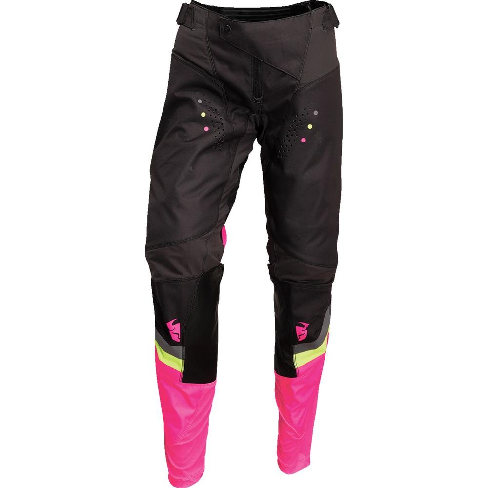 Thor Pulse Rev Ladies Textile Trouser Charcoal / Fluo Pink