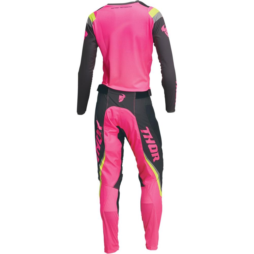 Thor Pulse Rev Ladies Textile Trouser Charcoal / Fluo Pink