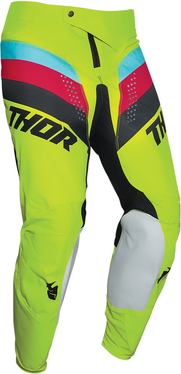 Thor Pulse Racer Youth Textile Trouser Acid / Black