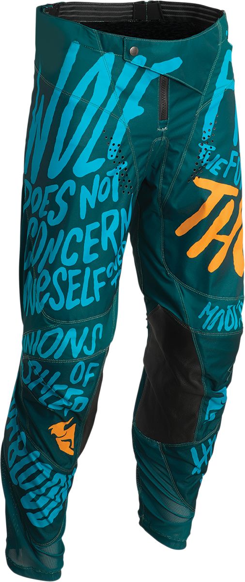 Thor Pulse Counting Sheep Youth Textile Trouser Teal / Tangerine