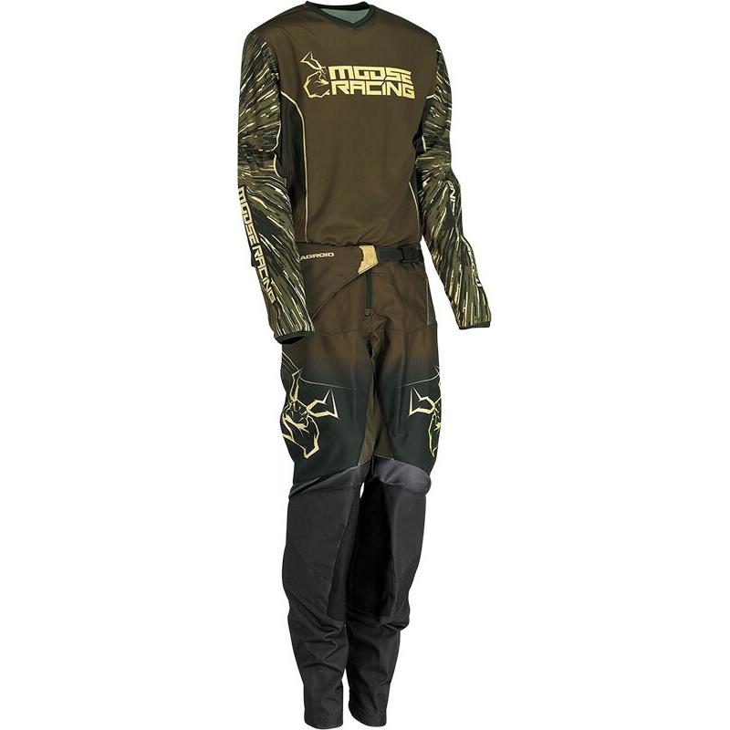 Moose Racing Agroid Youth Trouser Olive Green / Tan - FREE UK Shipping, FREE 365 Day Returns | Moto Central