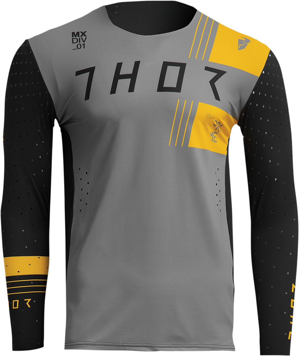 Thor Prime Strike Jersey Black / Grey / Yellow