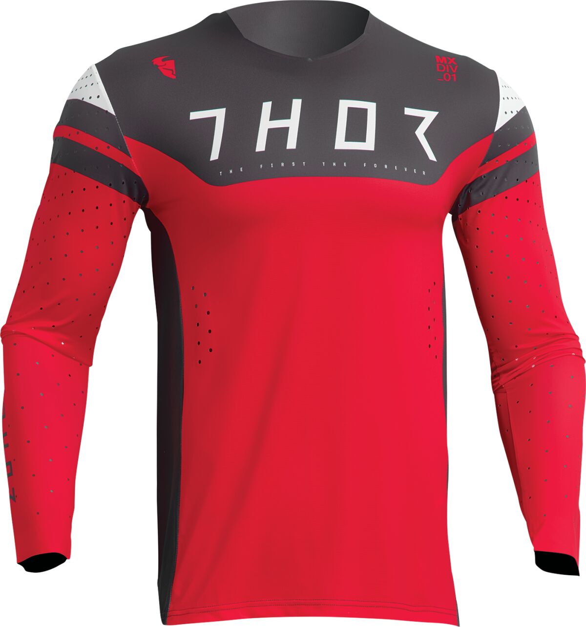 Thor Prime Rival Jersey Charcoal / Red