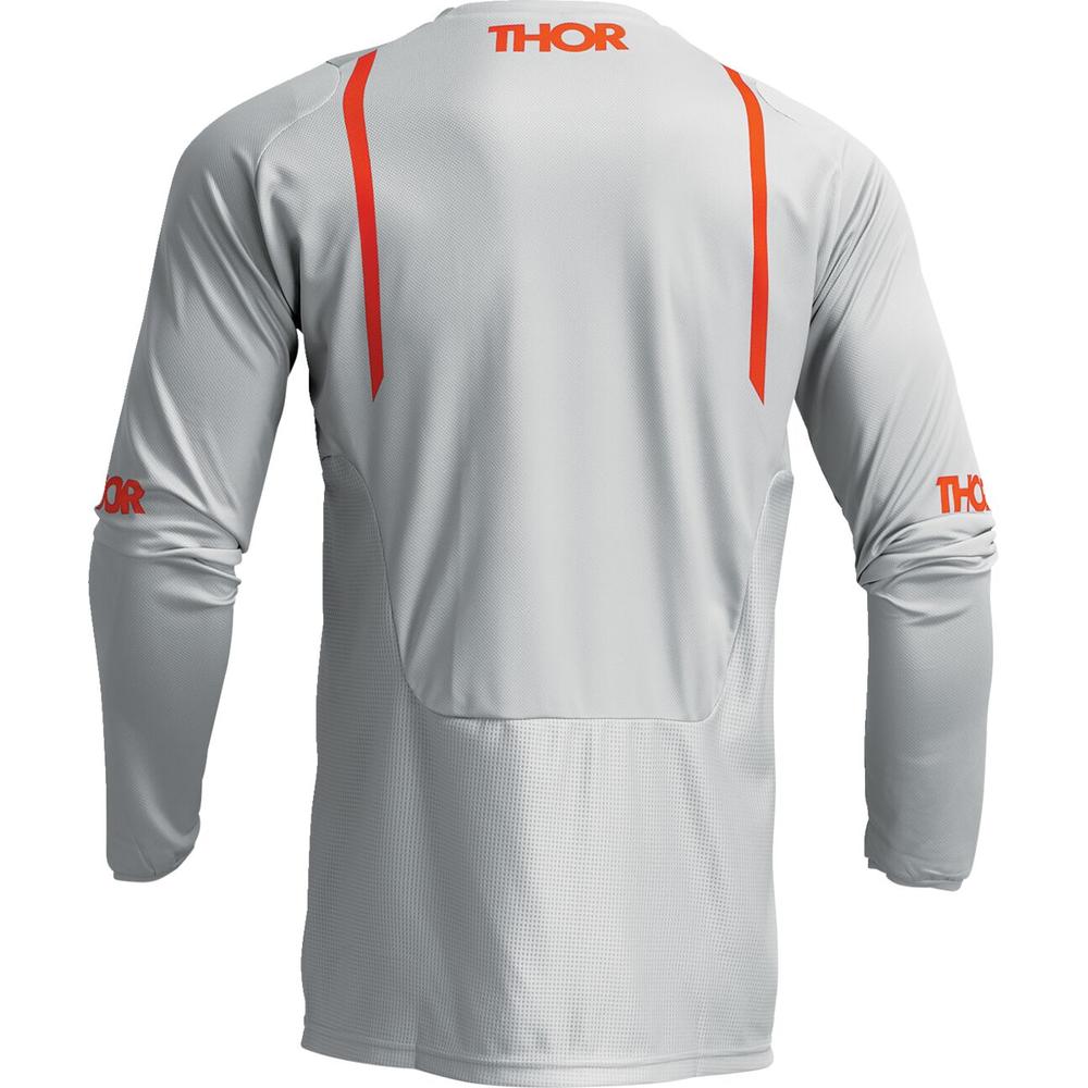 Thor Pulse Mono Jersey Grey / Orange - FREE UK Shipping, FREE 365 Day Returns | Moto Central