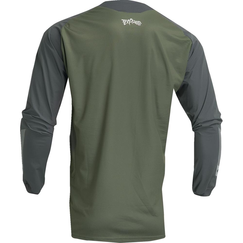 Thor Terrain Jersey Army Green / Charcoal - FREE UK Shipping, FREE 365 Day Returns | Moto Central