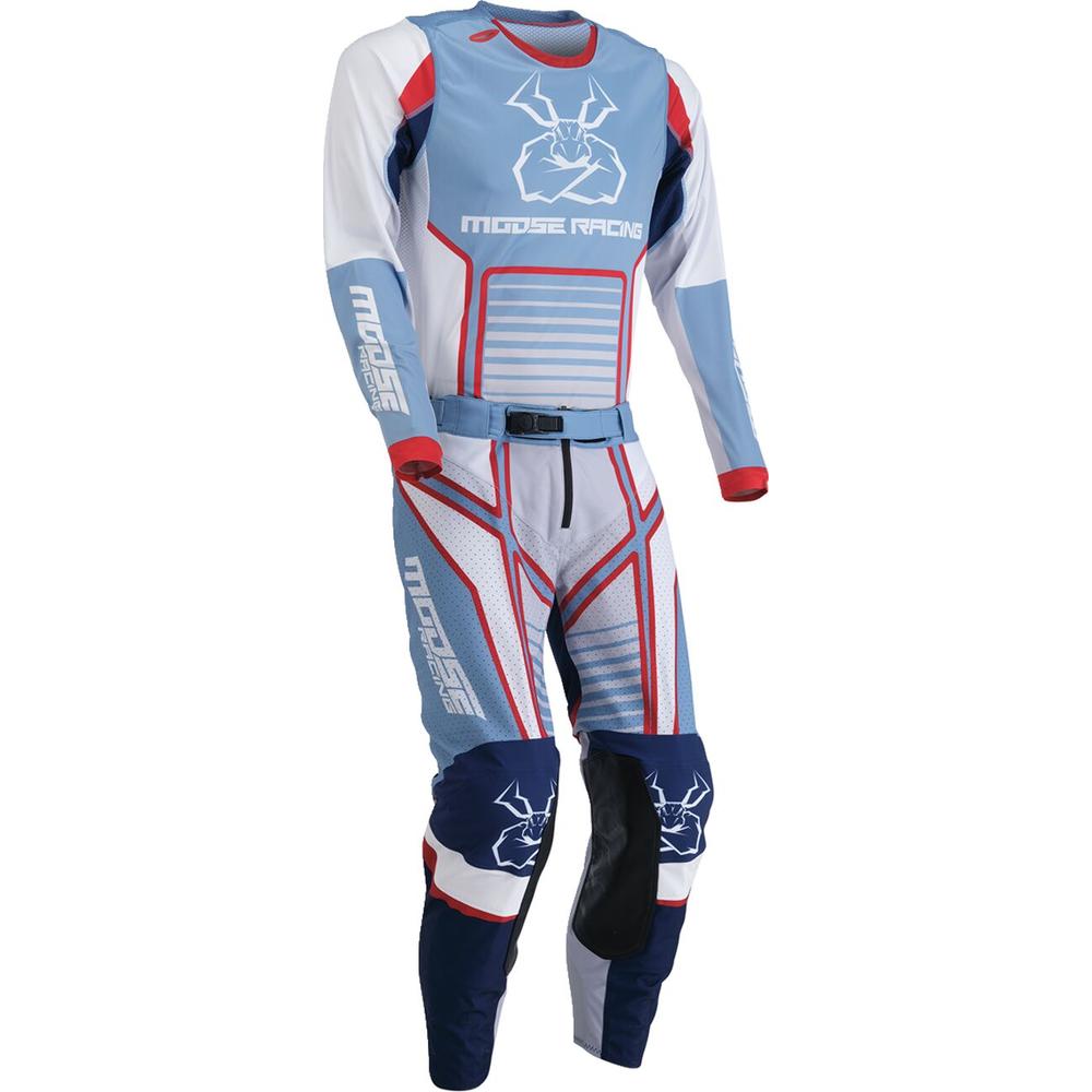 Moose Racing Agroid Jersey Grey / Blue - FREE UK Shipping, FREE 365 Day Returns | Moto Central