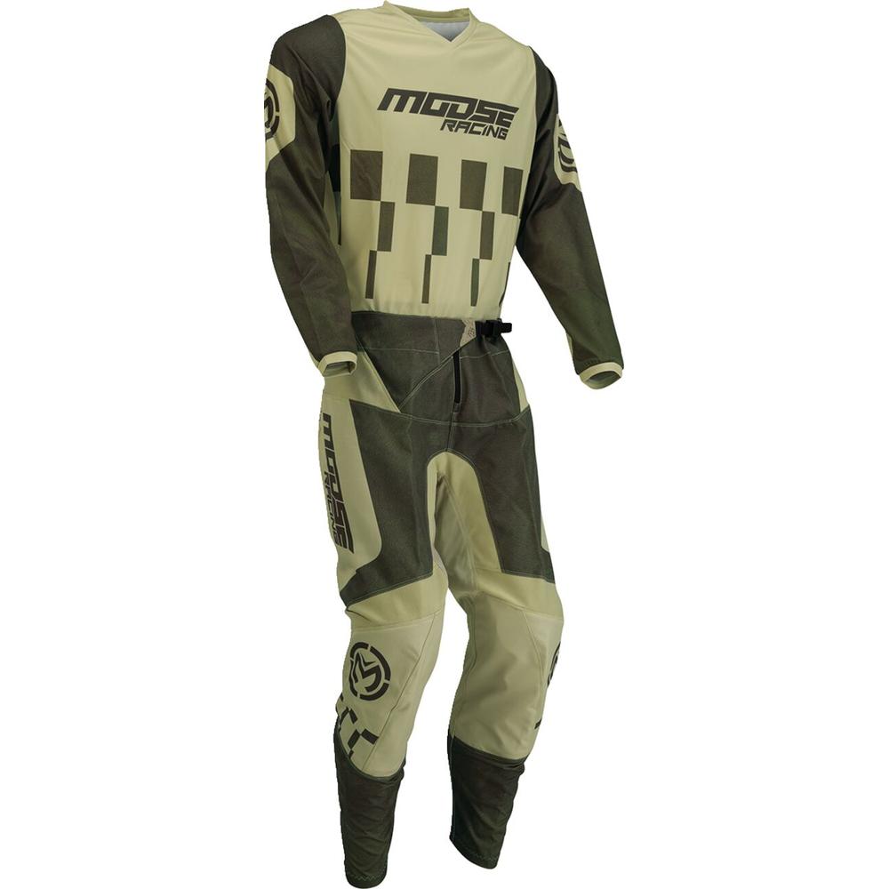 Moose Racing Qualifier Jersey Green / Tan