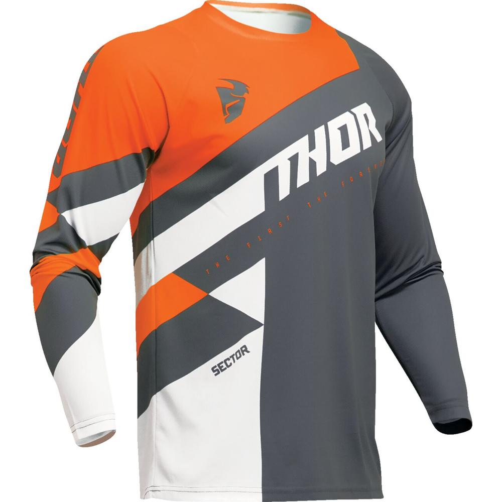 Thor Sector Checker Jersey Charcoal / Orange