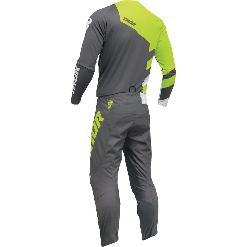 Thor Sector Checker Jersey Grey / Acid Green