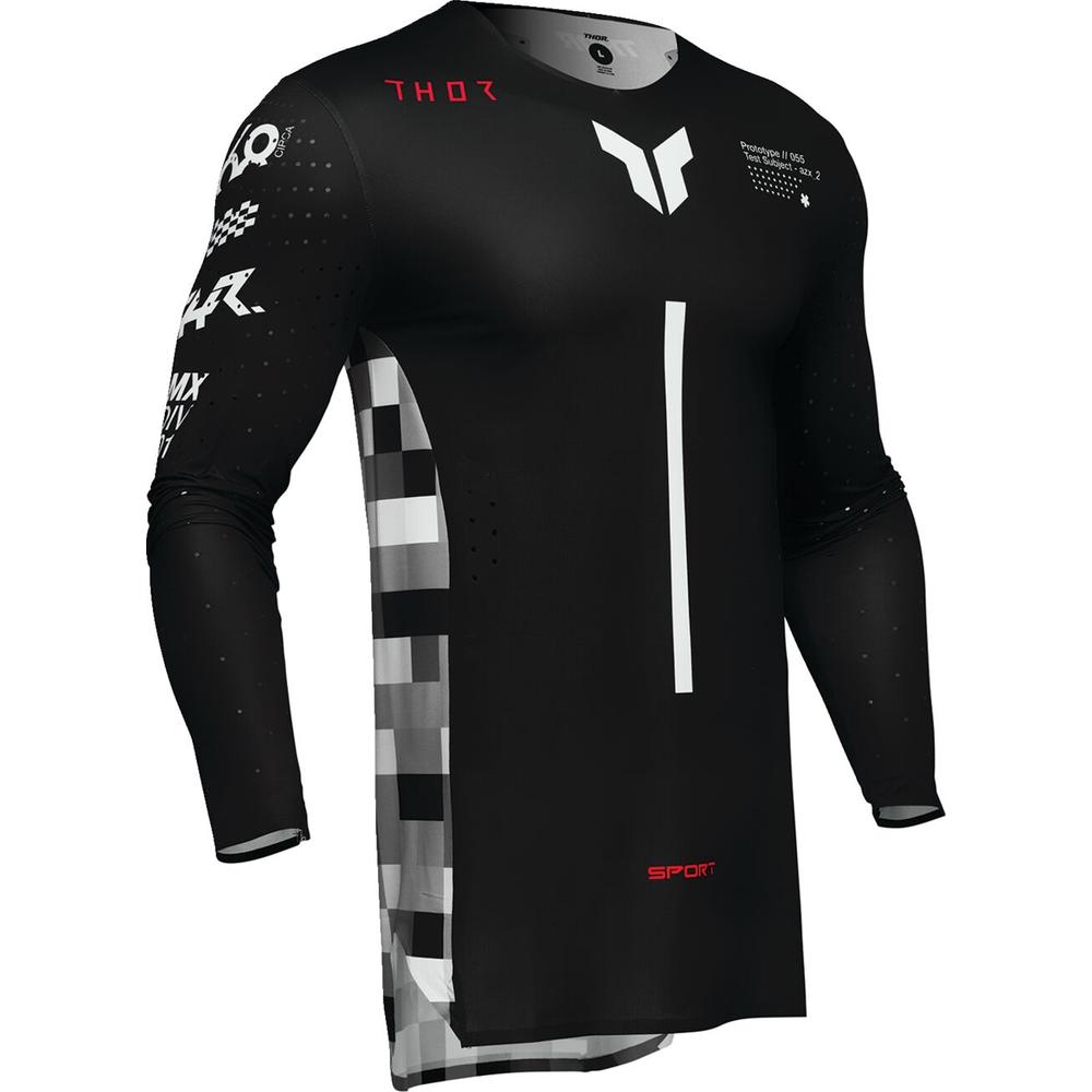 Thor Sportmode Riot Jersey Black / Red - FREE UK Shipping, FREE 365 Day Returns | Moto Central