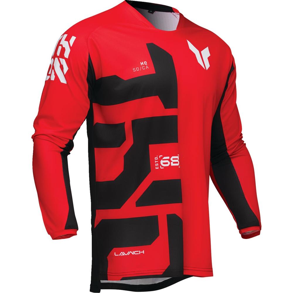 Thor Launchmode Forge Jersey Red - FREE UK Shipping, FREE 365 Day Returns | Moto Central