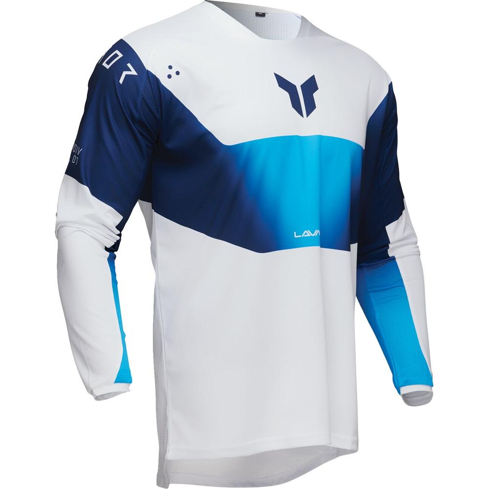 Thor Launchmode Storm Jersey White - FREE UK Shipping, FREE 365 Day Returns | Moto Central