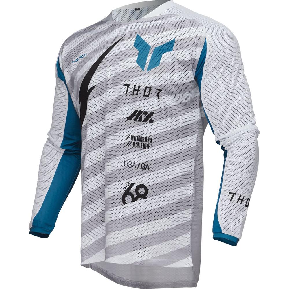 Thor Launchmode Vented Raid Jersey White / Grey