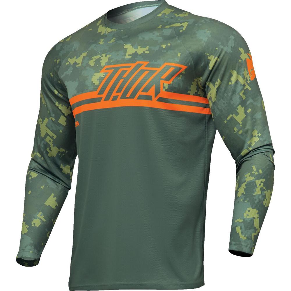 Thor Sector DIGI Youth Camo Jersey Green