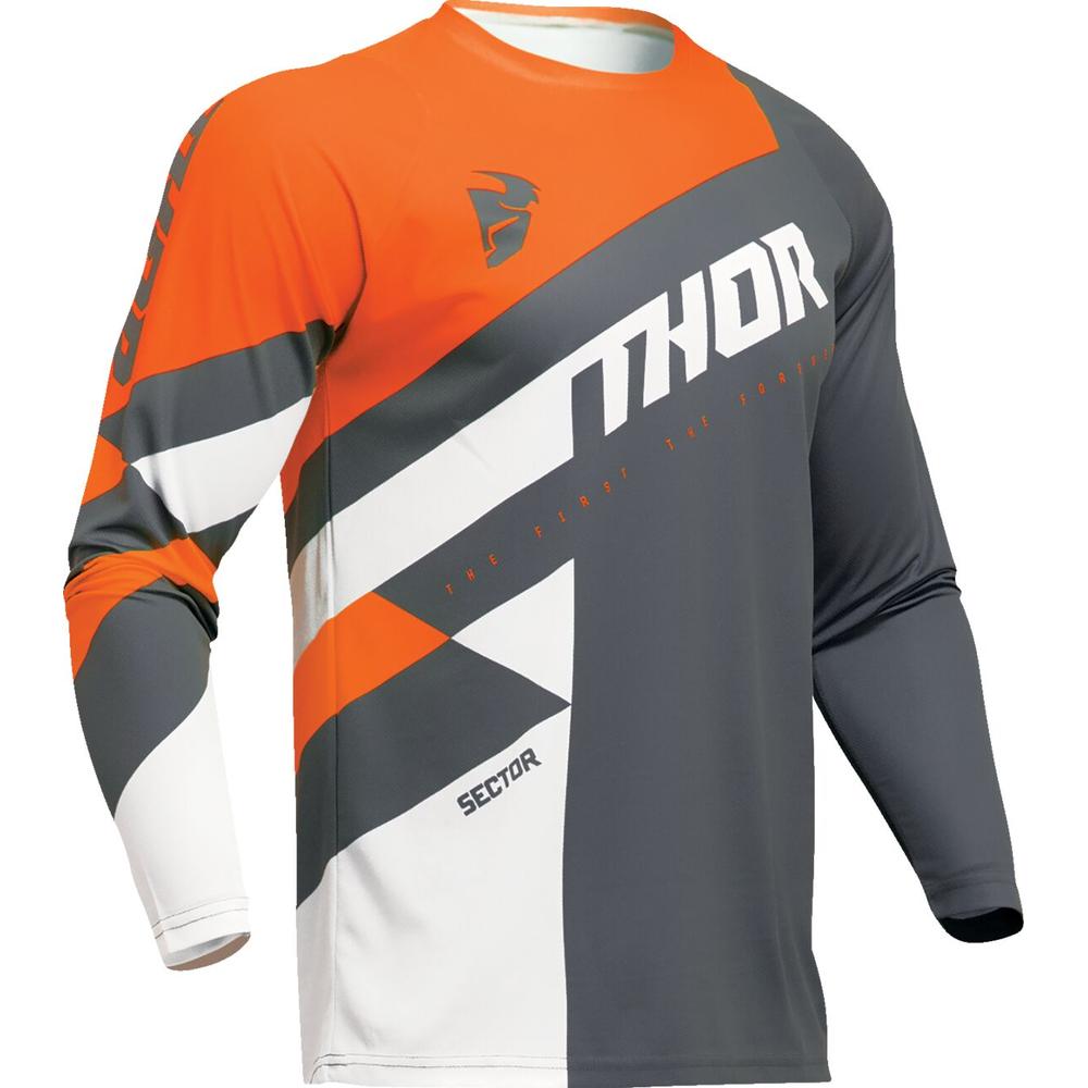 Thor Sector Checker Youth Jersey Grey / Orange