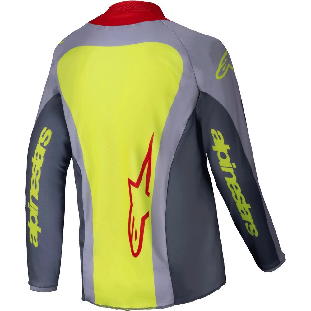 Alpinestars Racer Melt Youth MX Jersey Red / Grey - FREE UK Shipping, FREE 365 Day Returns | Moto Central