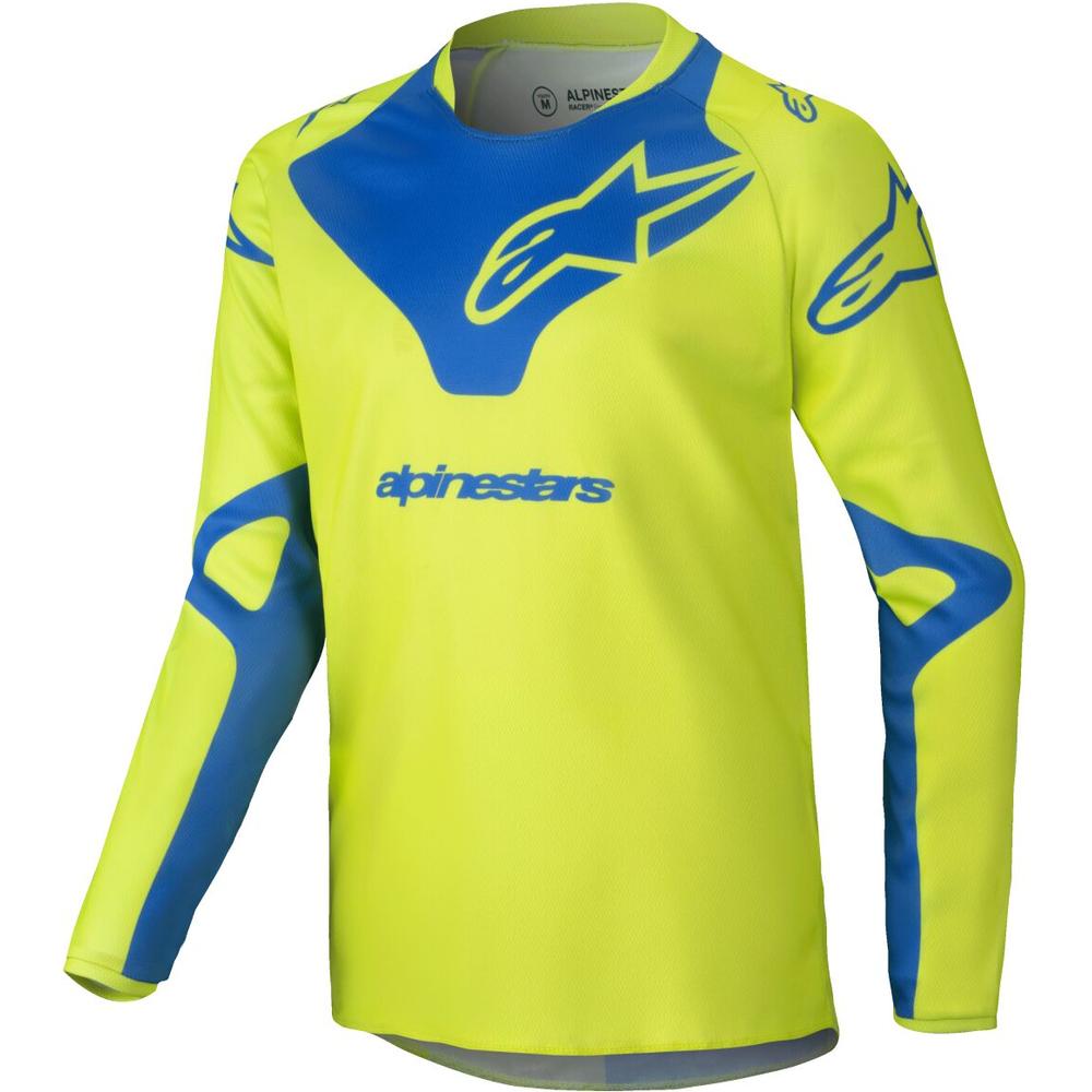 Alpinestars Racer Veil Youth MX Jersey Yellow / Blue