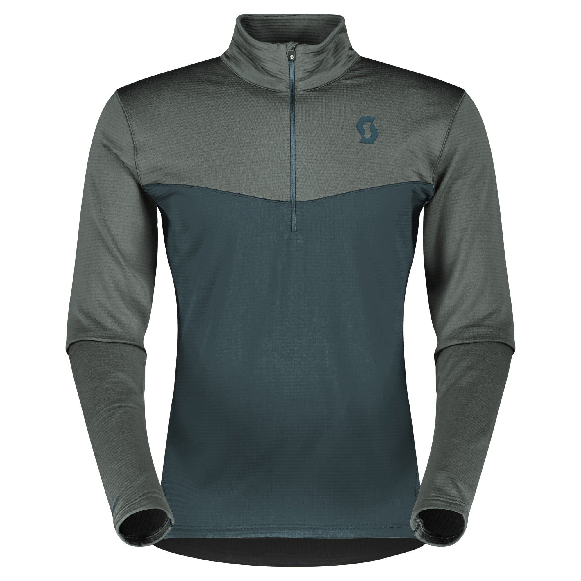 Scott Defined Light Base Layer Pullover Grey Green / Aruba Green