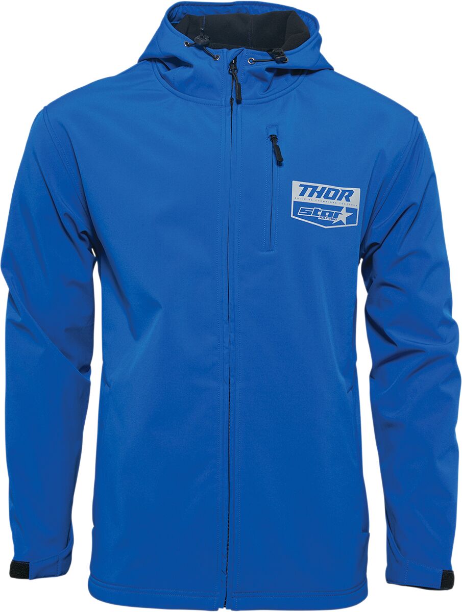 Thor Star Soft Shell Hooded Casual Jacket Blue  - FREE UK Delivery - Moto Central