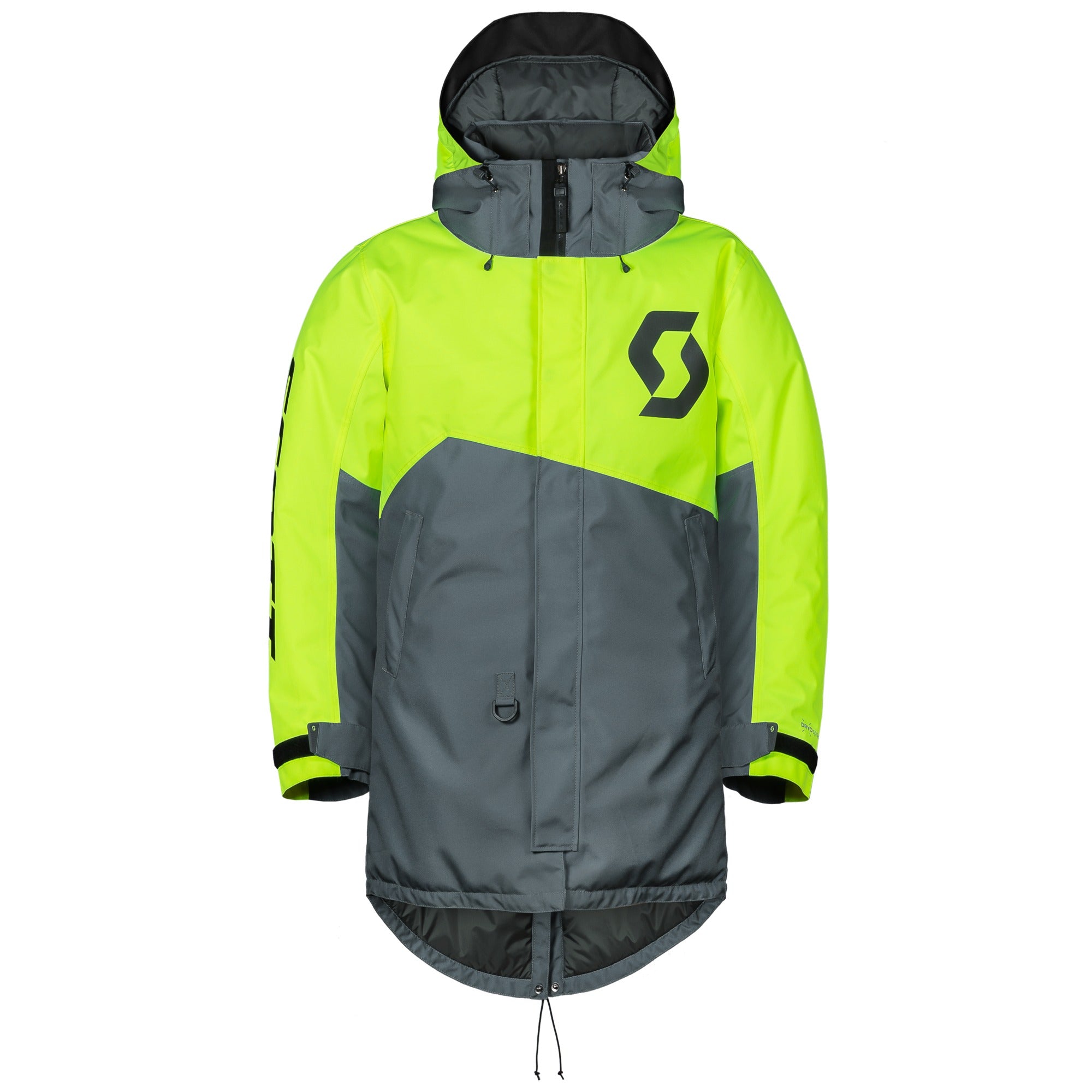 Scott Warm-Up Coat Grey / Neon Yellow