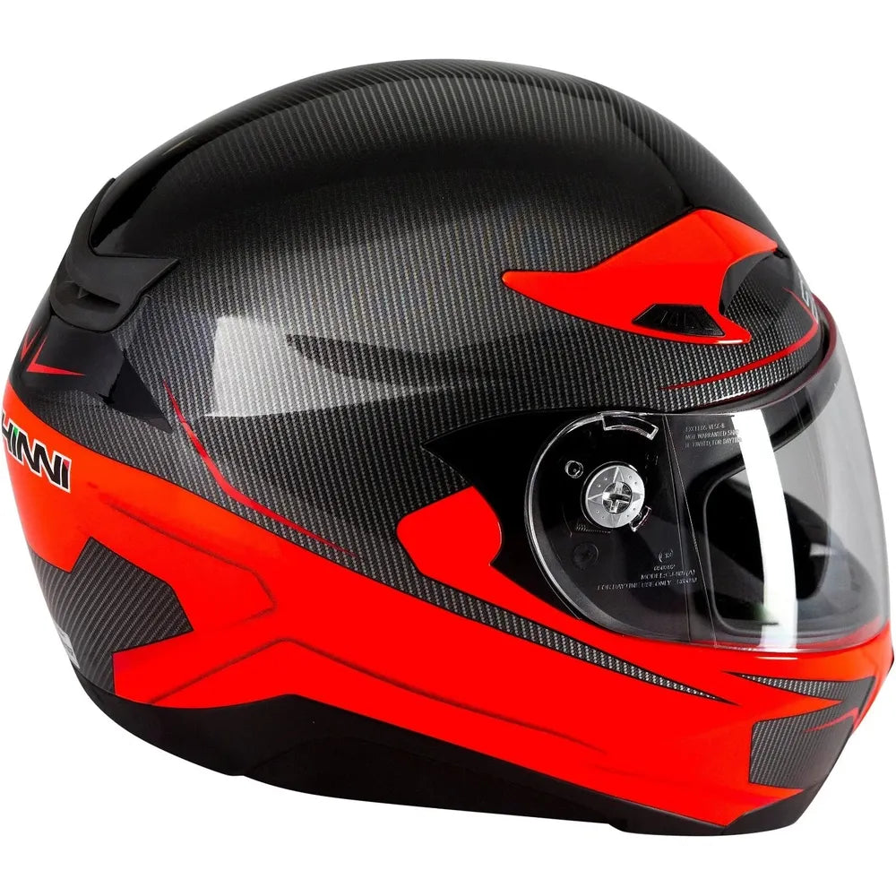 Duchinni D405 Colt Full Face Helmet Black / Orange - FREE UK Shipping, FREE 365 Day Returns | Moto Central