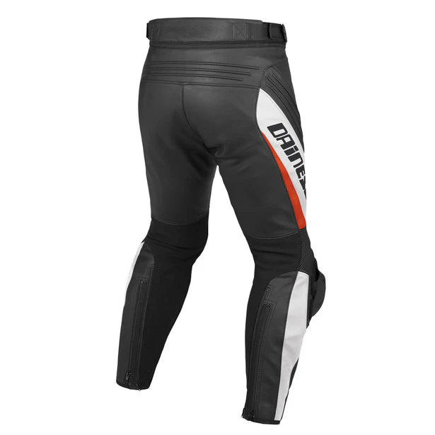 Dainese Delta Pro Evo C2 Perf Leather Trouser Black / White  - FREE UK Shipping, FREE 365 Day Returns | Moto Central