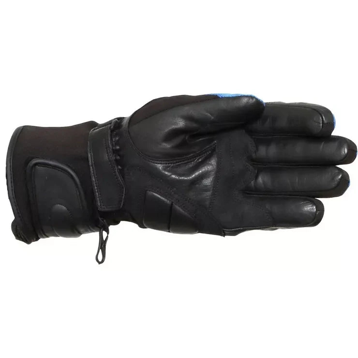 Duchinni Vienna Gloves Black / Blue - FREE UK Shipping, FREE 365 Day Returns | Moto Central