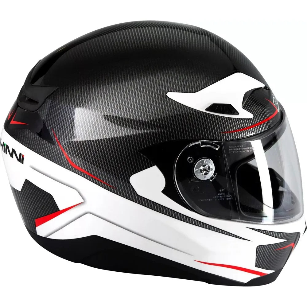 Duchinni D405 Colt Full Face Helmet Black / White - FREE UK Shipping, FREE 365 Day Returns | Moto Central