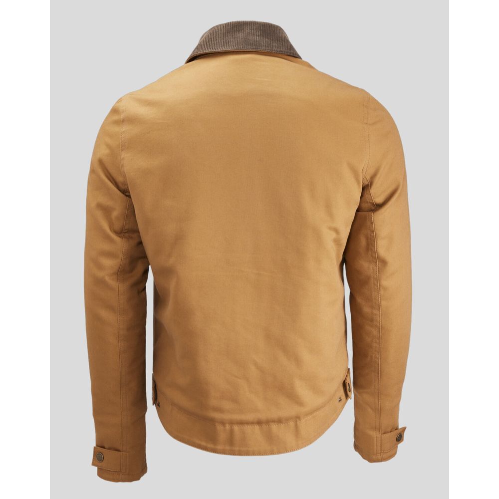 Rokker Canvas Textile Jacket Tobacco Brown  - FREE UK Shipping, FREE 365 Day Returns | Moto Central