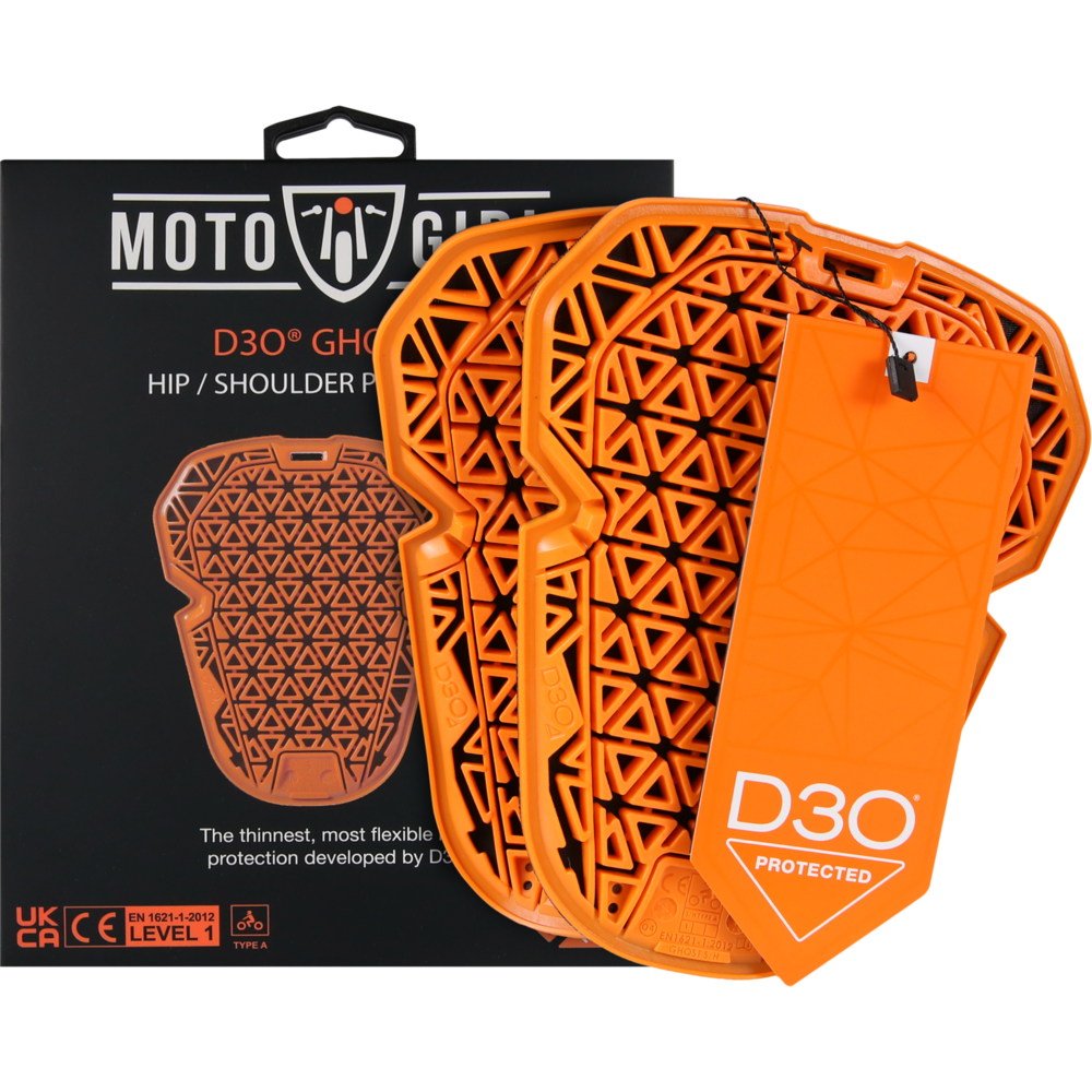 MotoGirl D3O Ghost L1 Ladies Hip / Shoulder Protector Orange - Pair