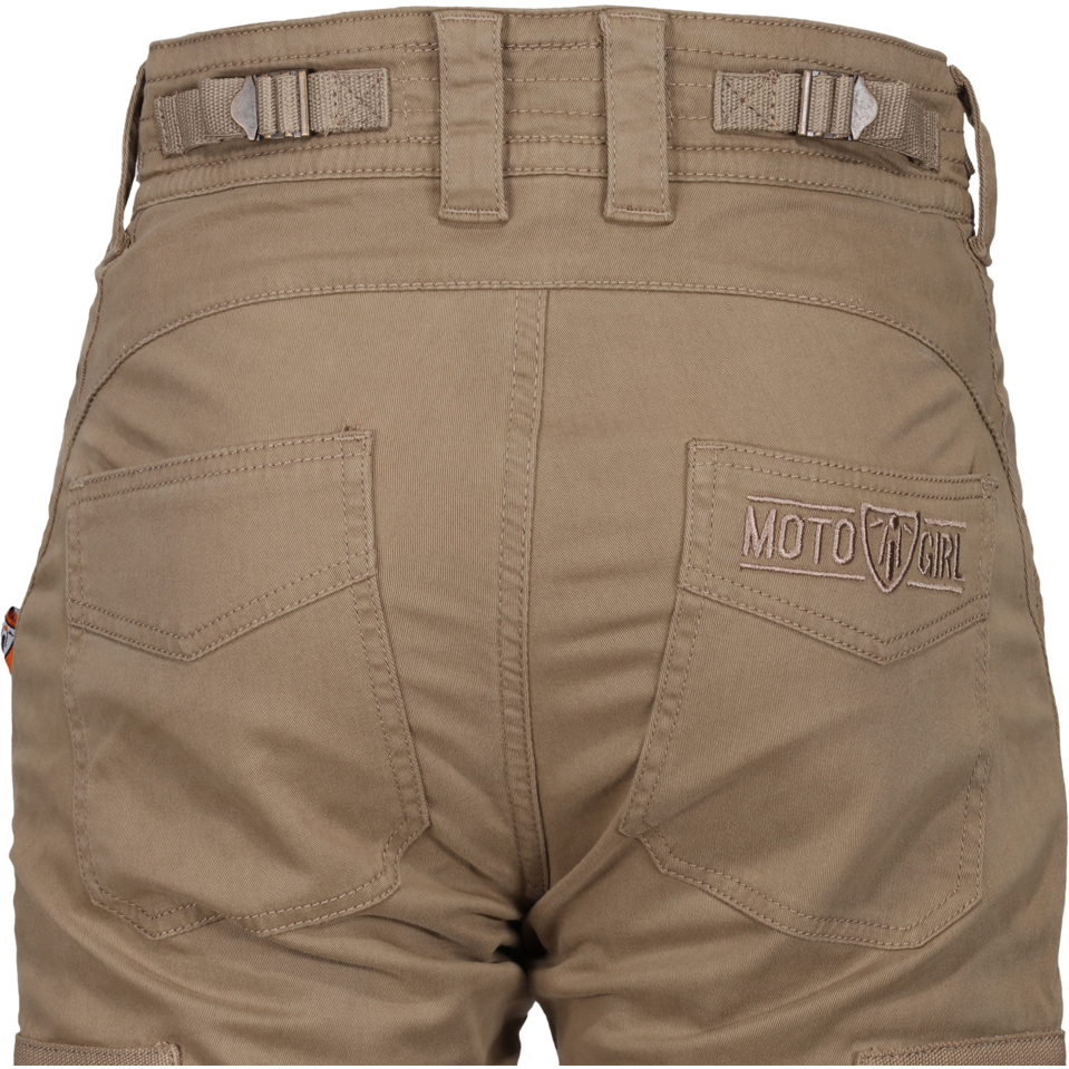 MotoGirl Lara Ladies Cargo Trouser Beige