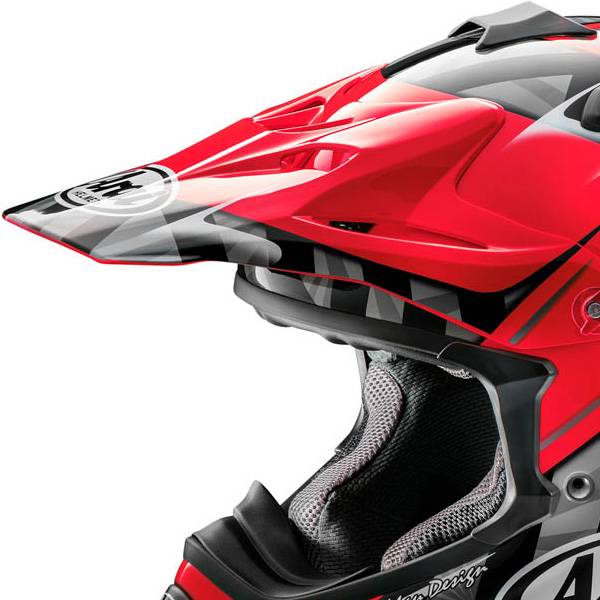 Arai MX-V Helmet Peak Scoop Red