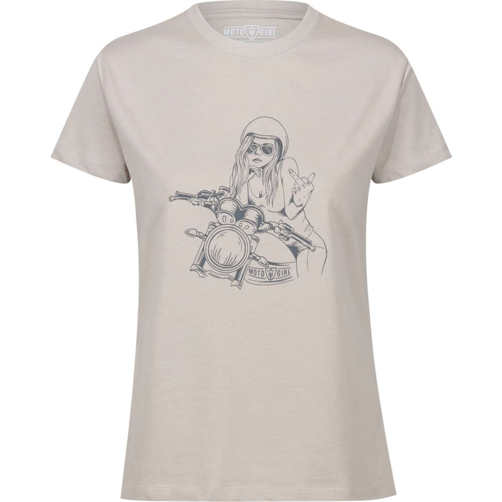 MotoGirl Rebel Girl Ladies T-Shirt Sand