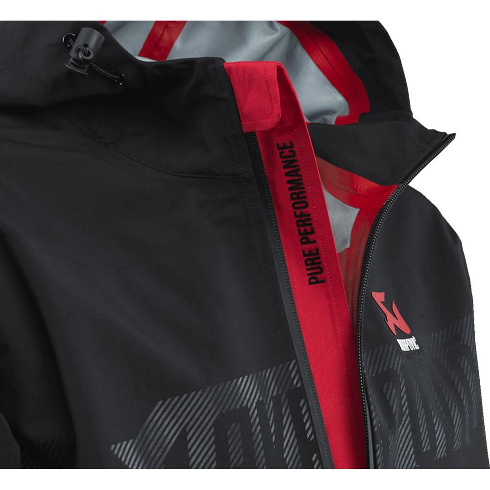 Akrapovic Corpo Rain Jacket Black / Red  - FREE UK Shipping, FREE 365 Day Returns | Moto Central